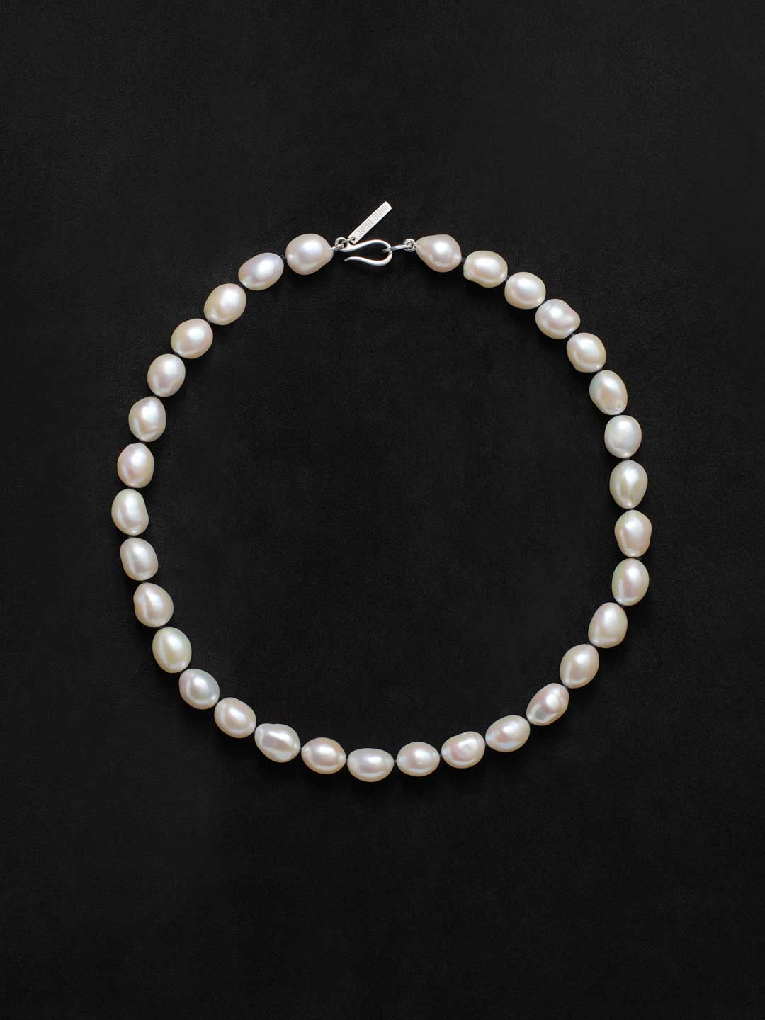 Simple baroque Pearl Collar - Silver