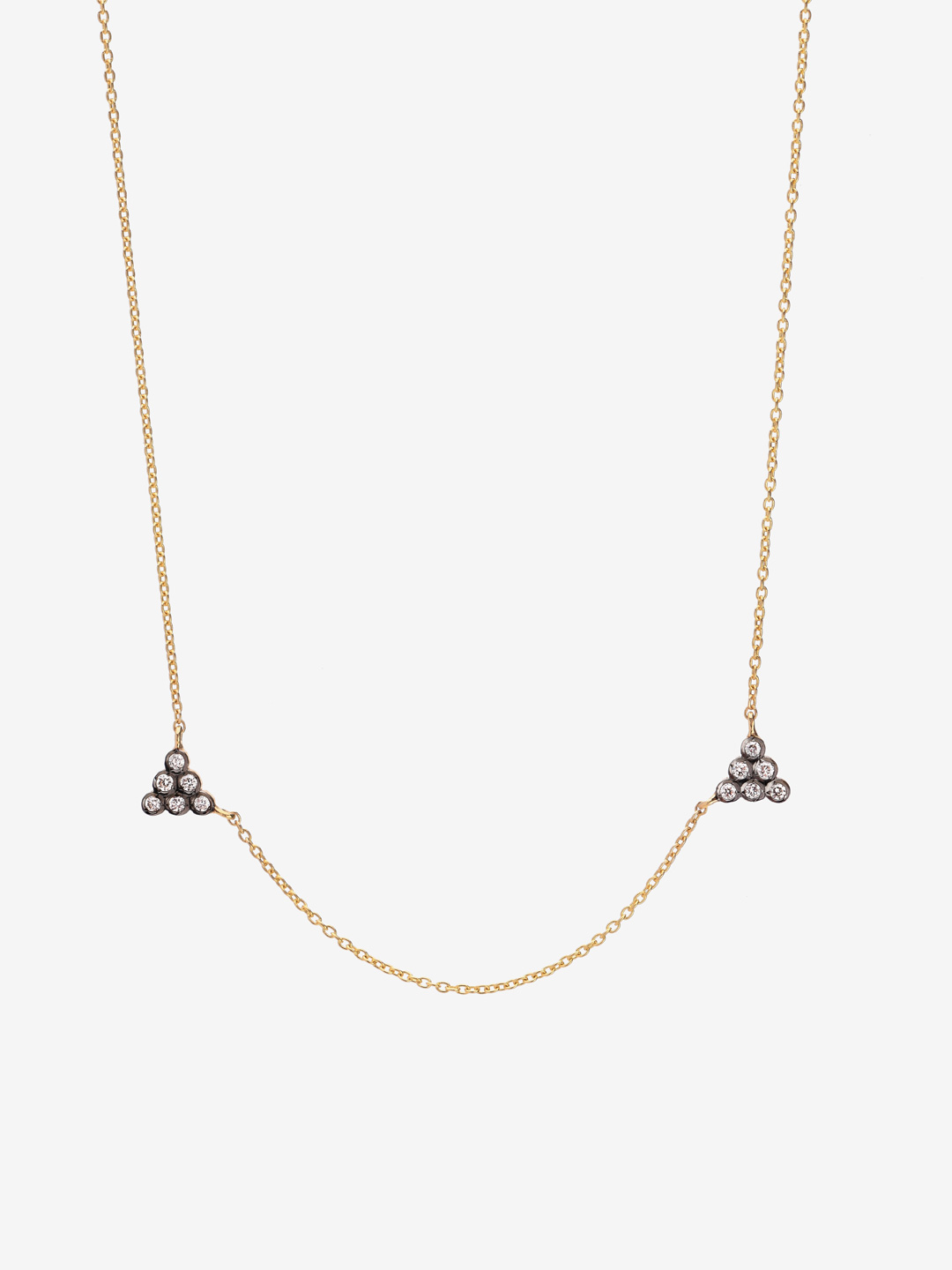 Two Triangle Necklace - Yellow Gold