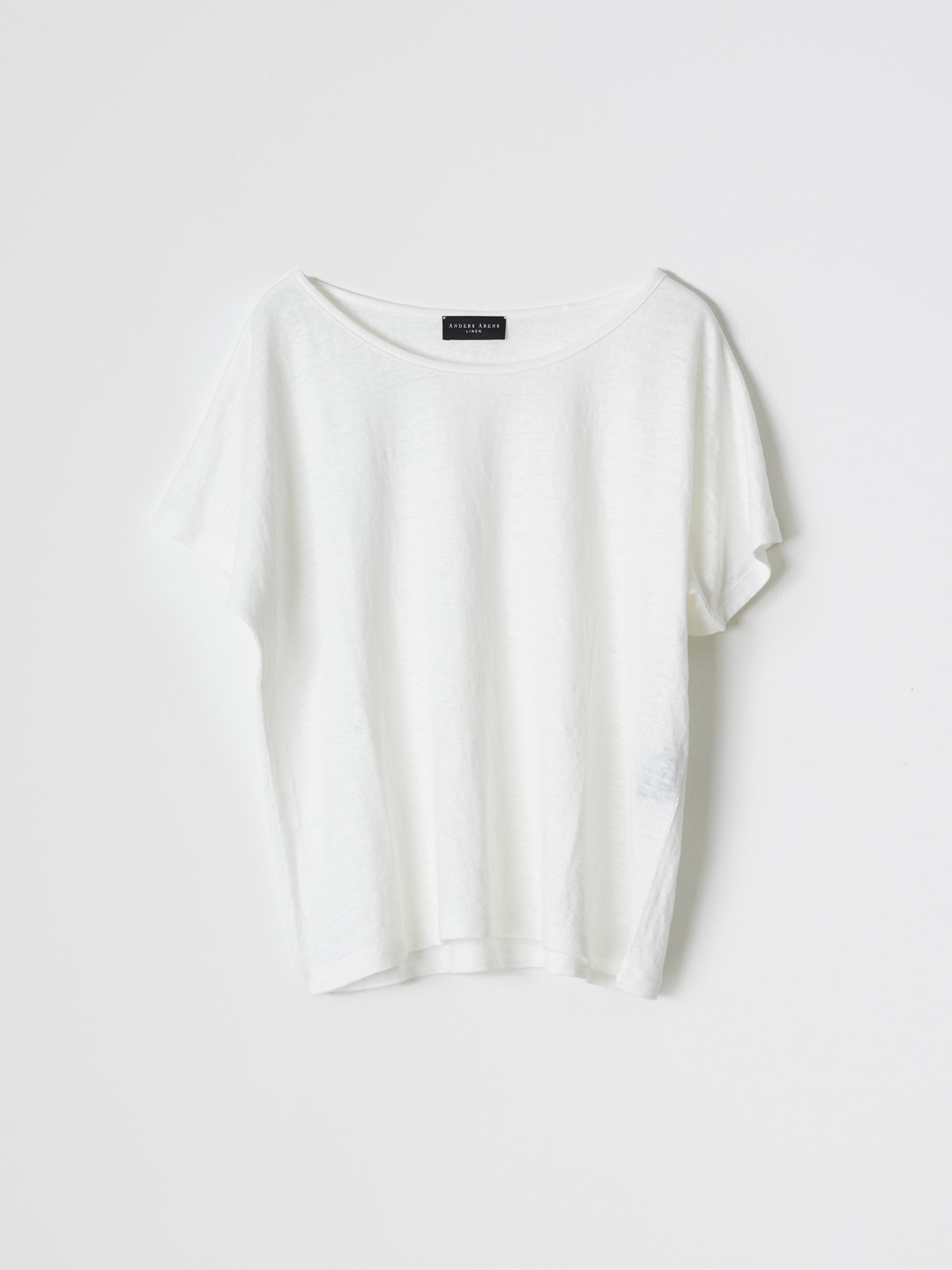 MADRAGUE Short Sleeve Boat Neck T-shirt - White