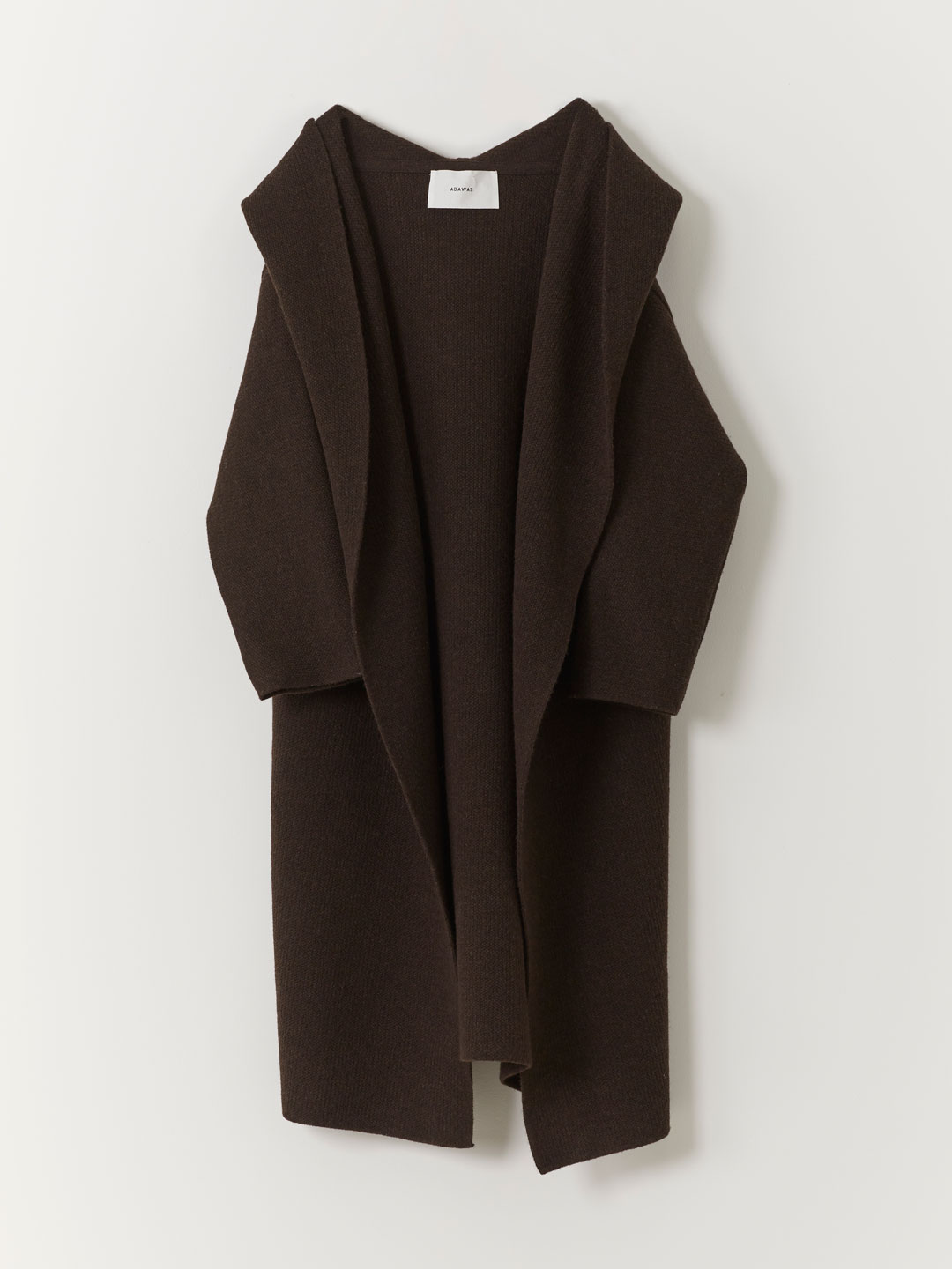 Airy Spongish Hooded Cardigan - Brown