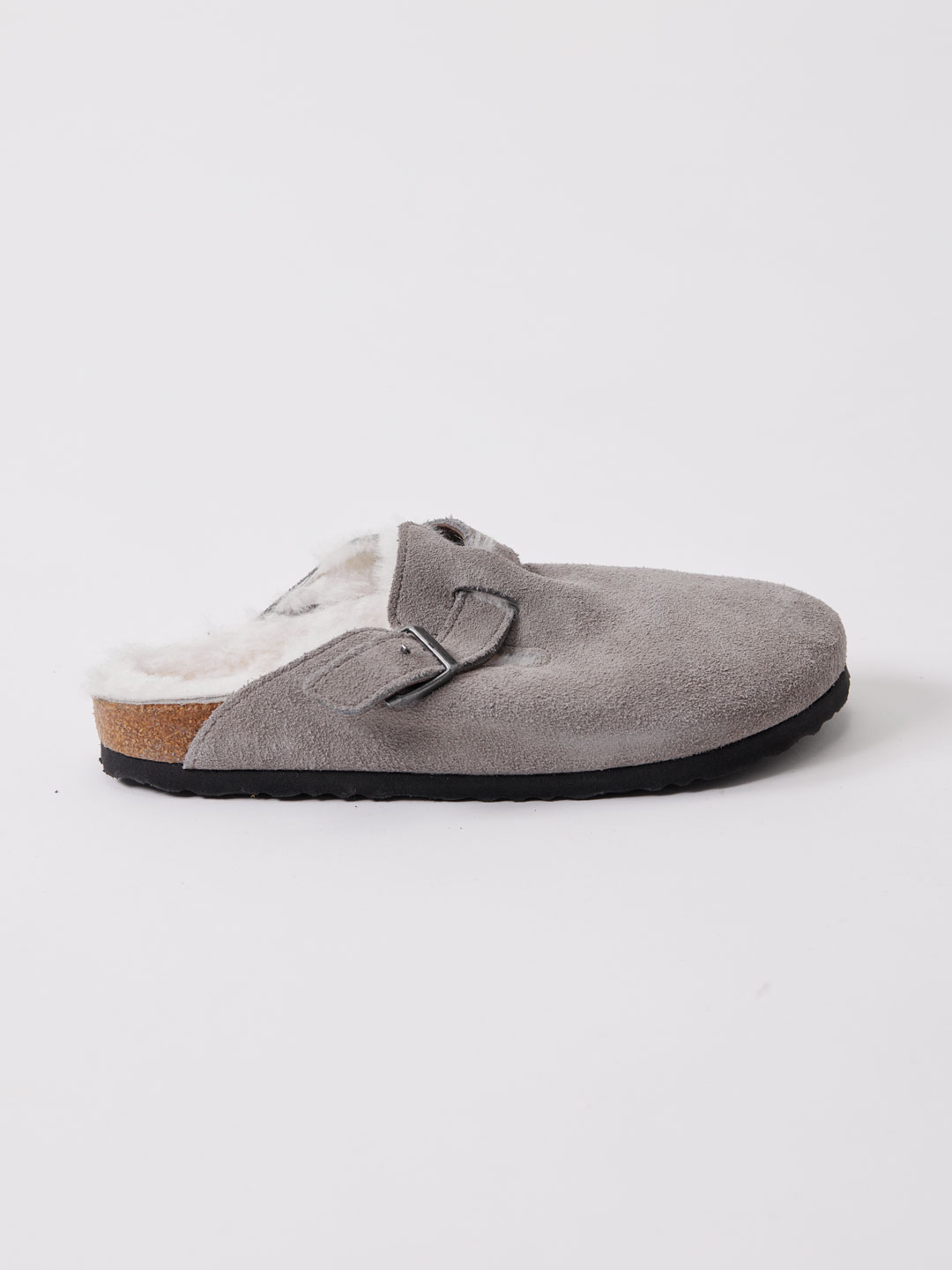 Boston Shearling Sandals - Light Grey