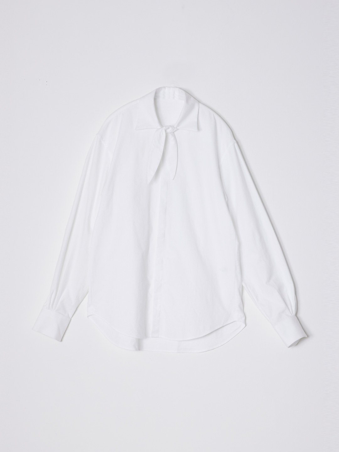 Palette Flannel Front Tie Shirt - White