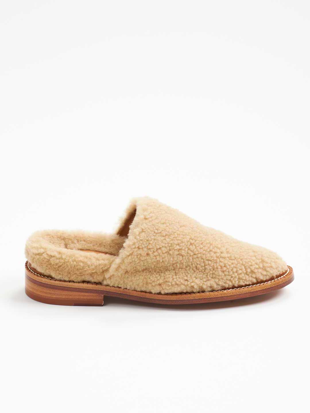 GILLIEF Sheep Boa Slip-on Shoes - Natural