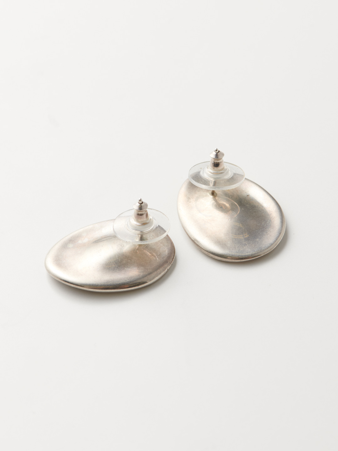 Ridge Pierced Earrings - Silver