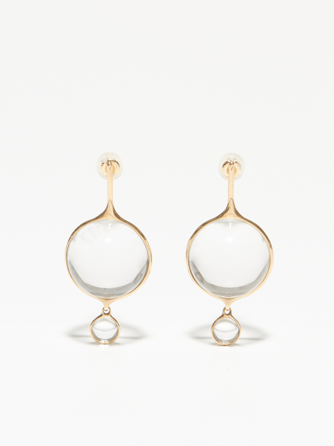 Lucent Drops Pierced Earrings - Yellow Gold
