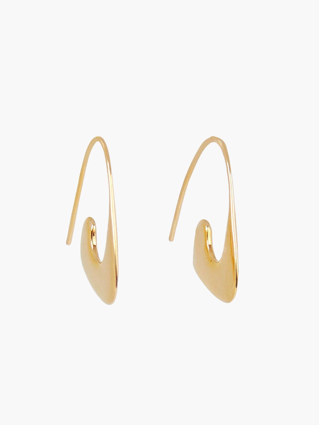 Curb Pierced Earrings - Gold