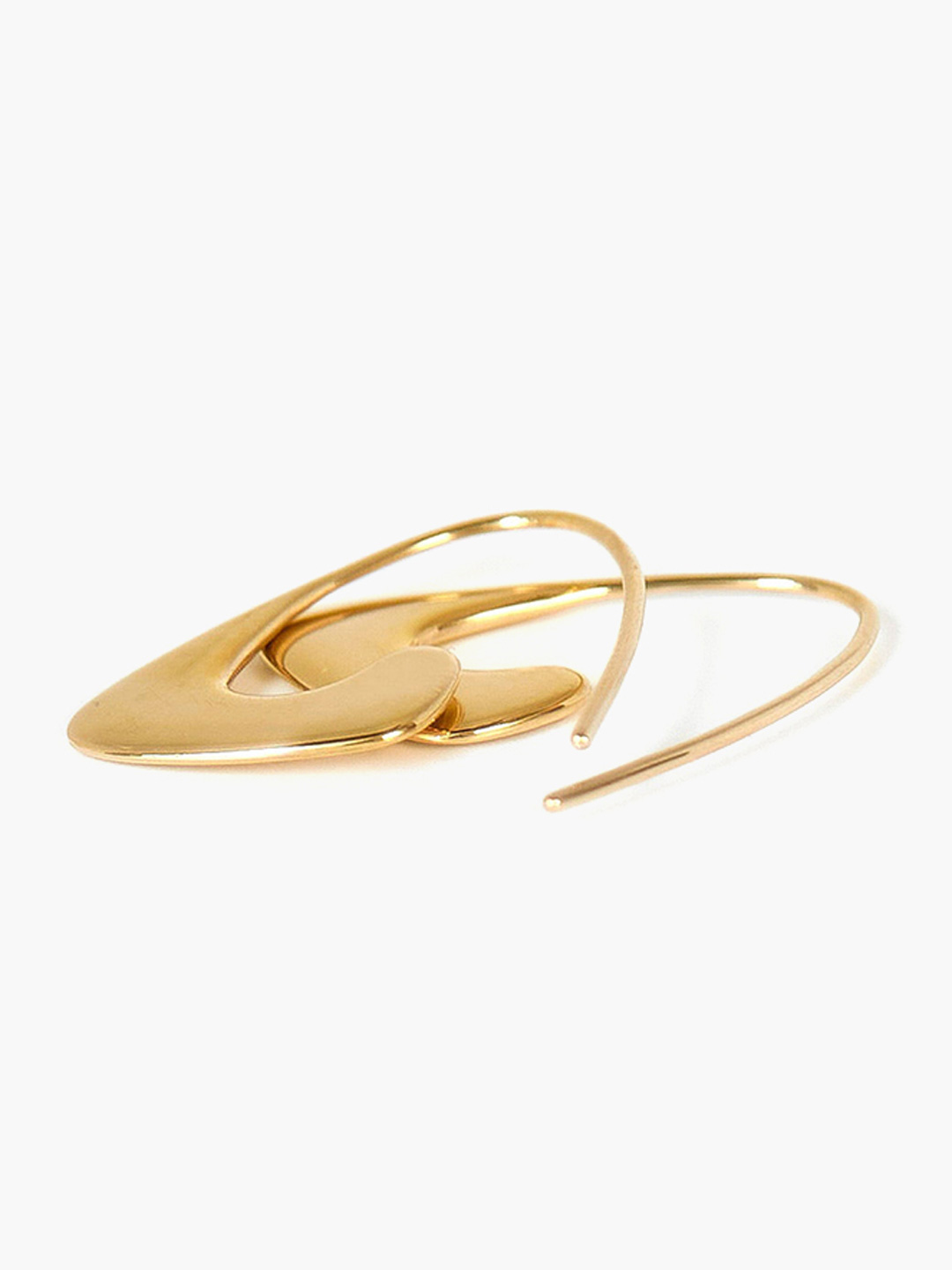 Curb Pierced Earrings - Gold