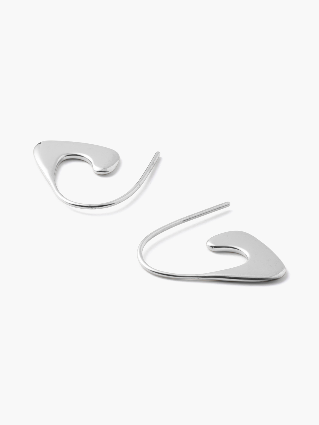 Curb Pierced Earrings - Silver