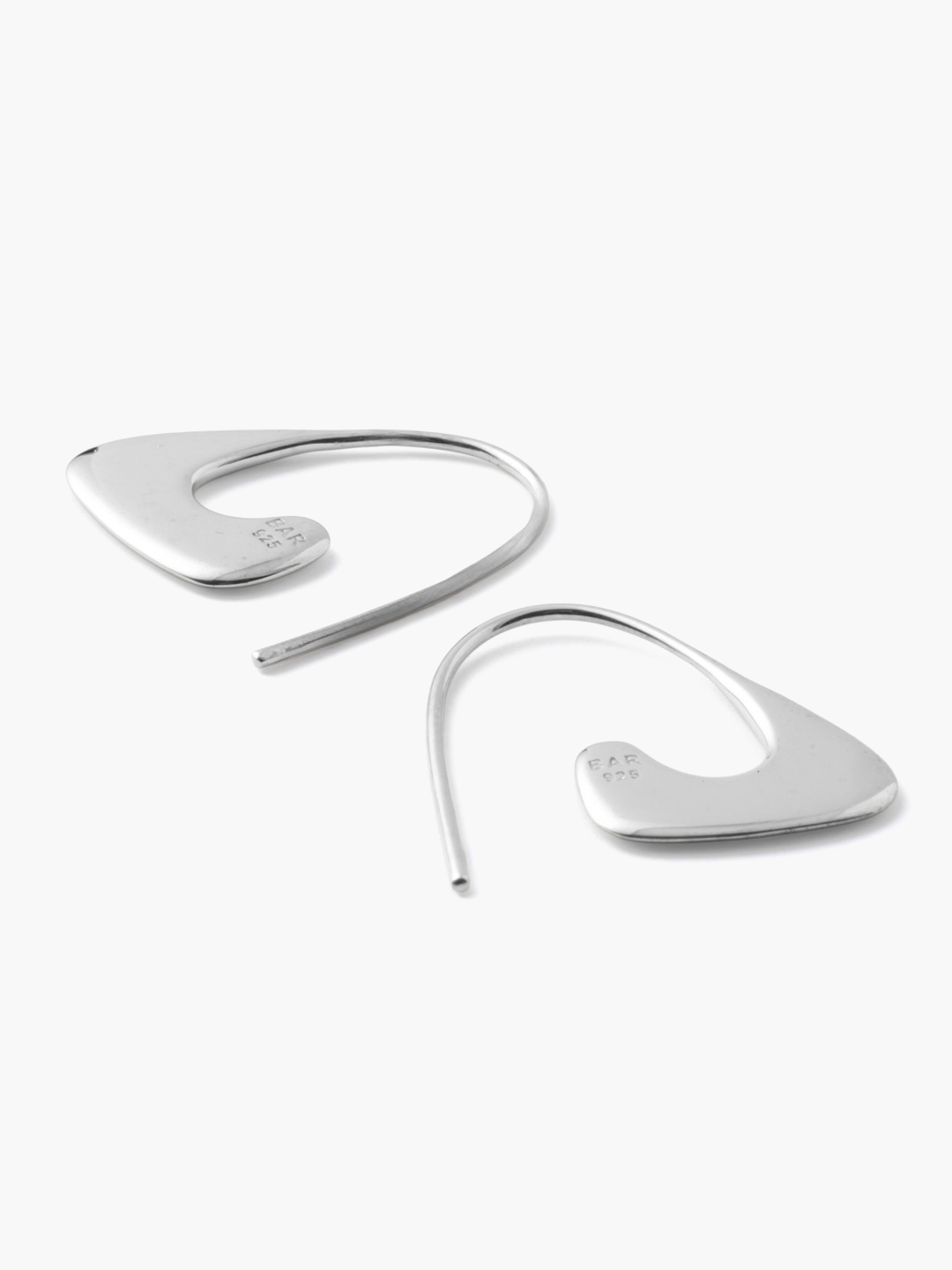 Curb Pierced Earrings - Silver