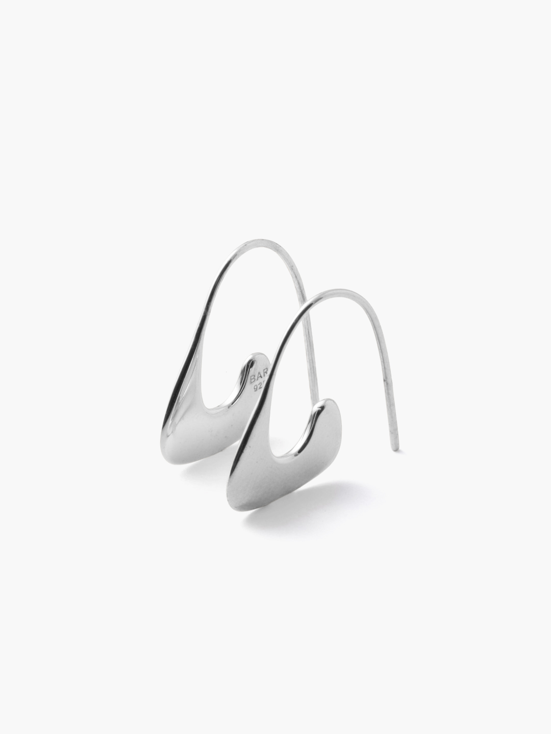 Curb Pierced Earrings - Silver