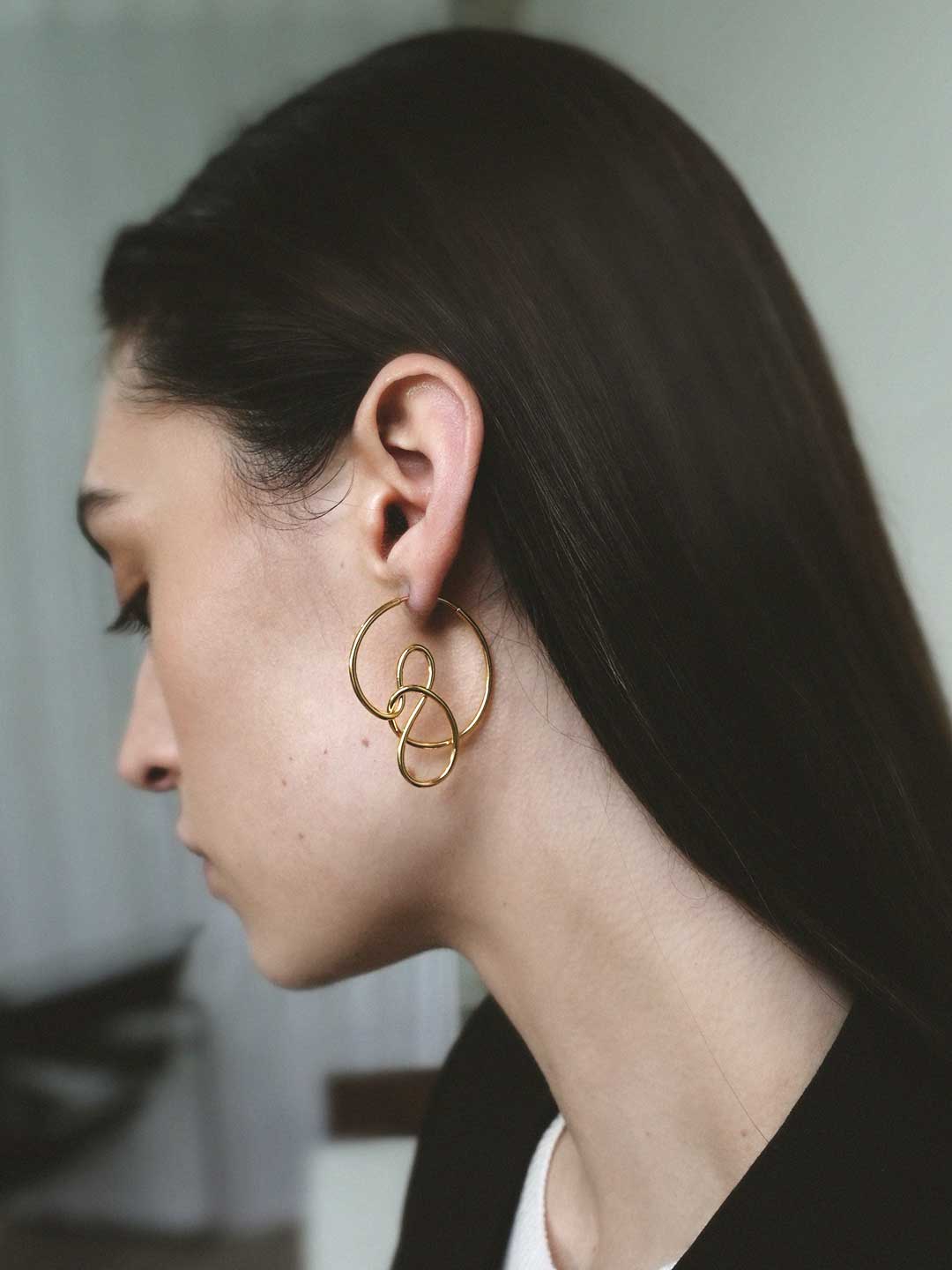 Entwine Pierced Earring - Gold