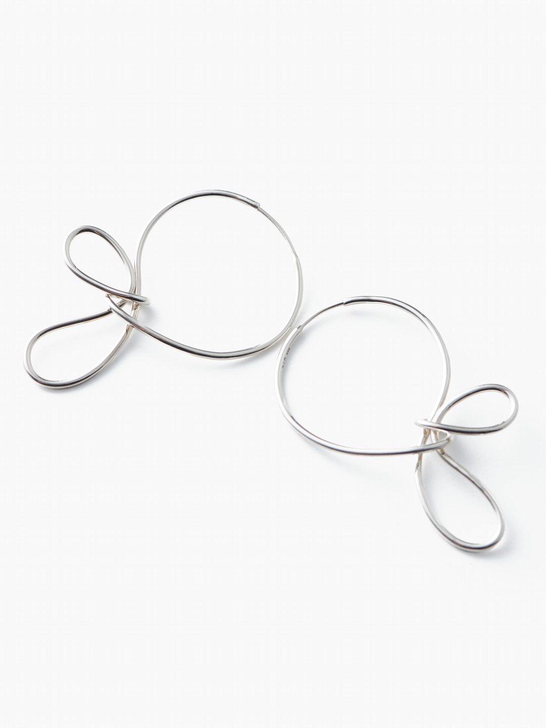 Small Fiocco Pierced Earring - Silver