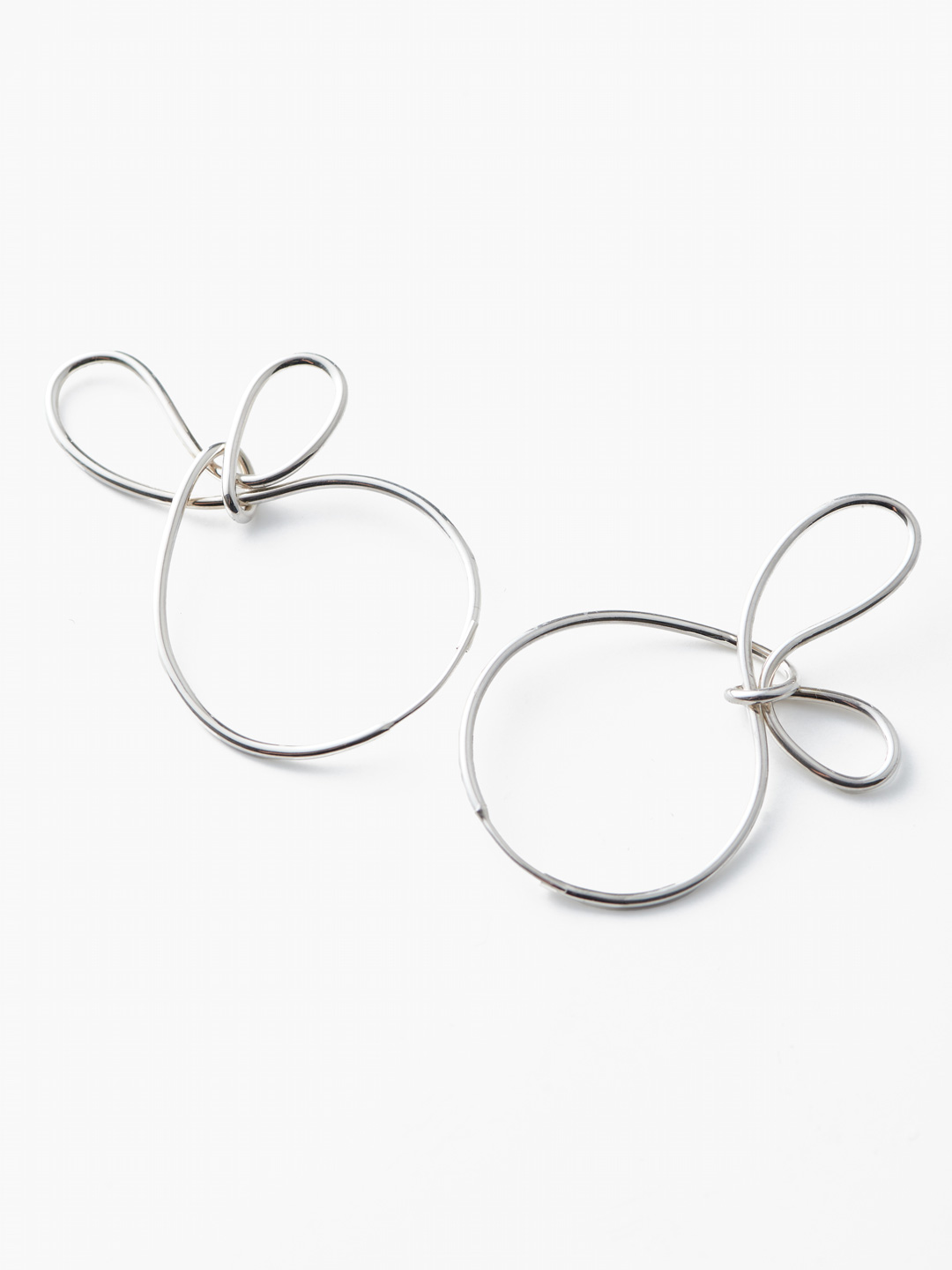 Small Fiocco Pierced Earring - Silver