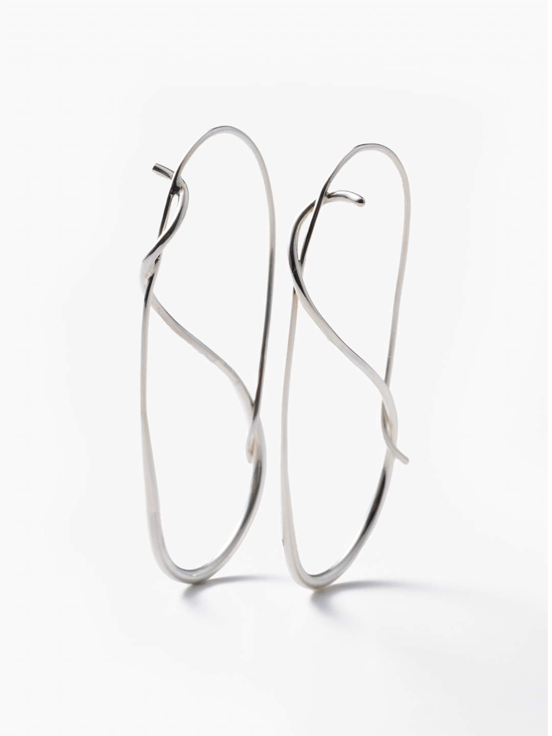 BARJEWELLERY シルバー コンターイヤリング CONTOUR EARRINGS | Silver – BAR Jewellery