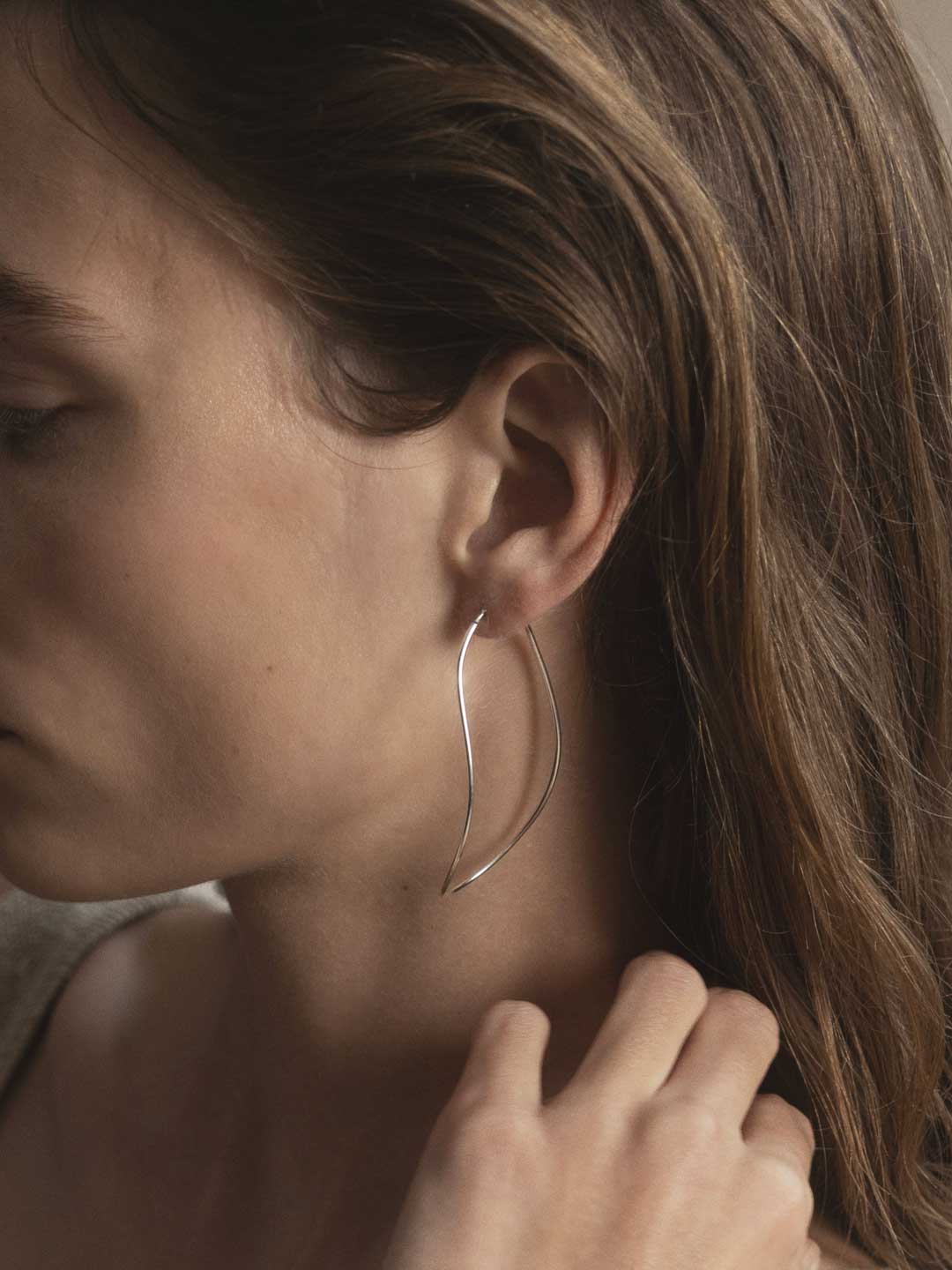 Arise Pierced Earrings - Silver