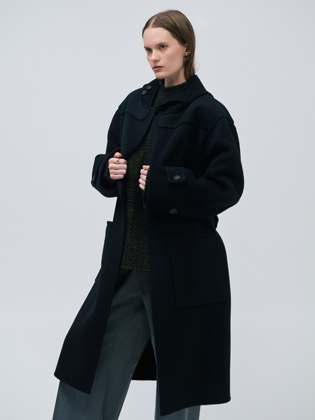 POSTELEGANT(ポステレガント) | ウールリバー フーデッド コート