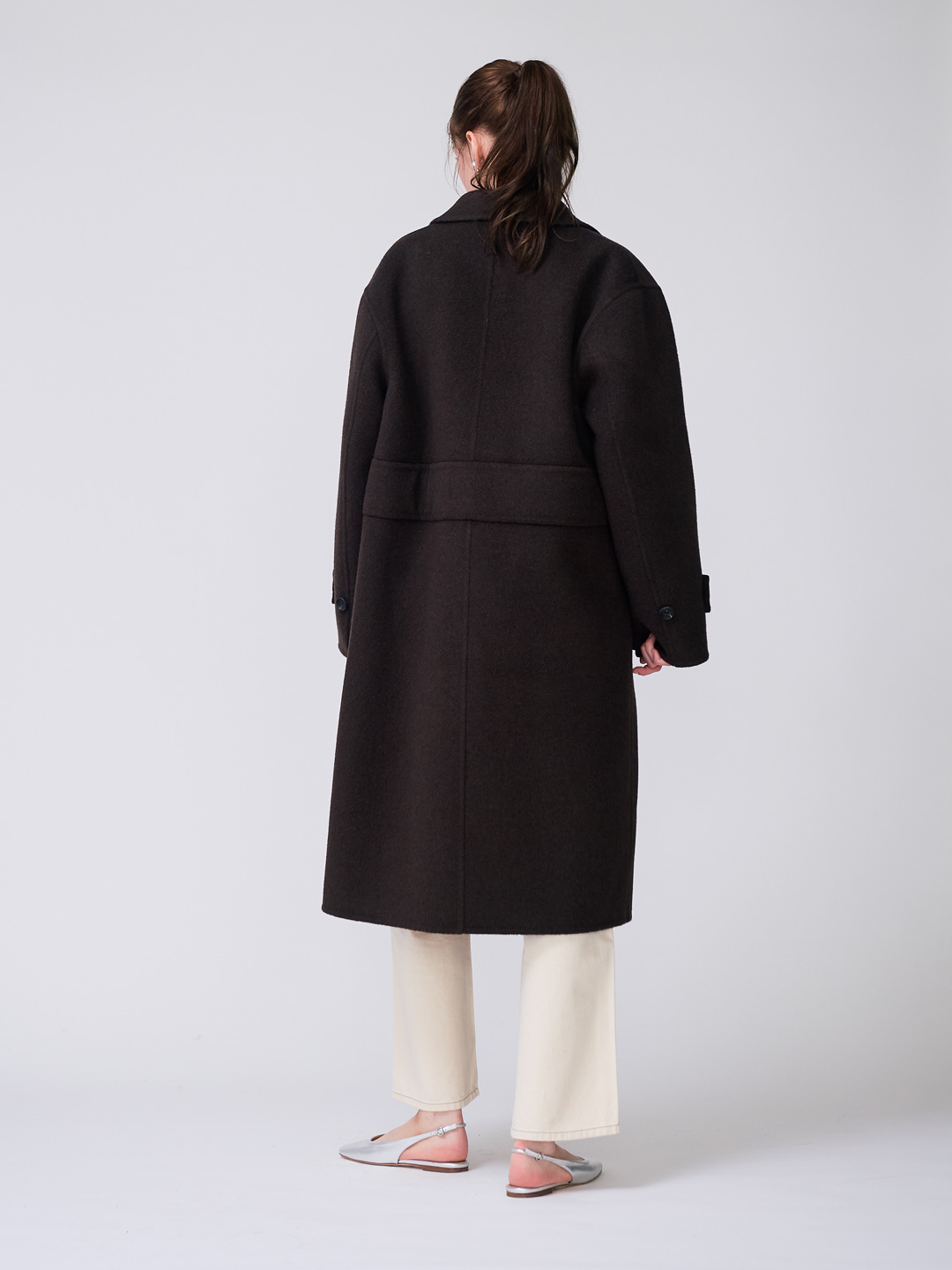 POSTELEGANT(ポステレガント) | 別注 ウールリバーコート - ダーク