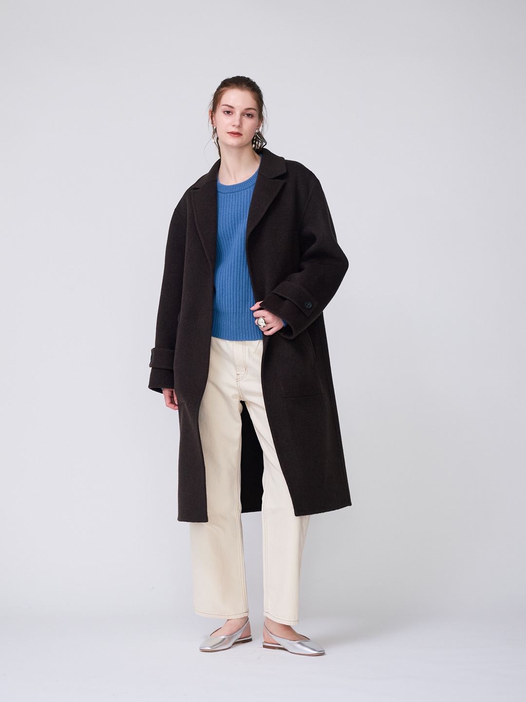 POSTELEGANT(ポステレガント) | 別注 ウールリバーコート - ダーク