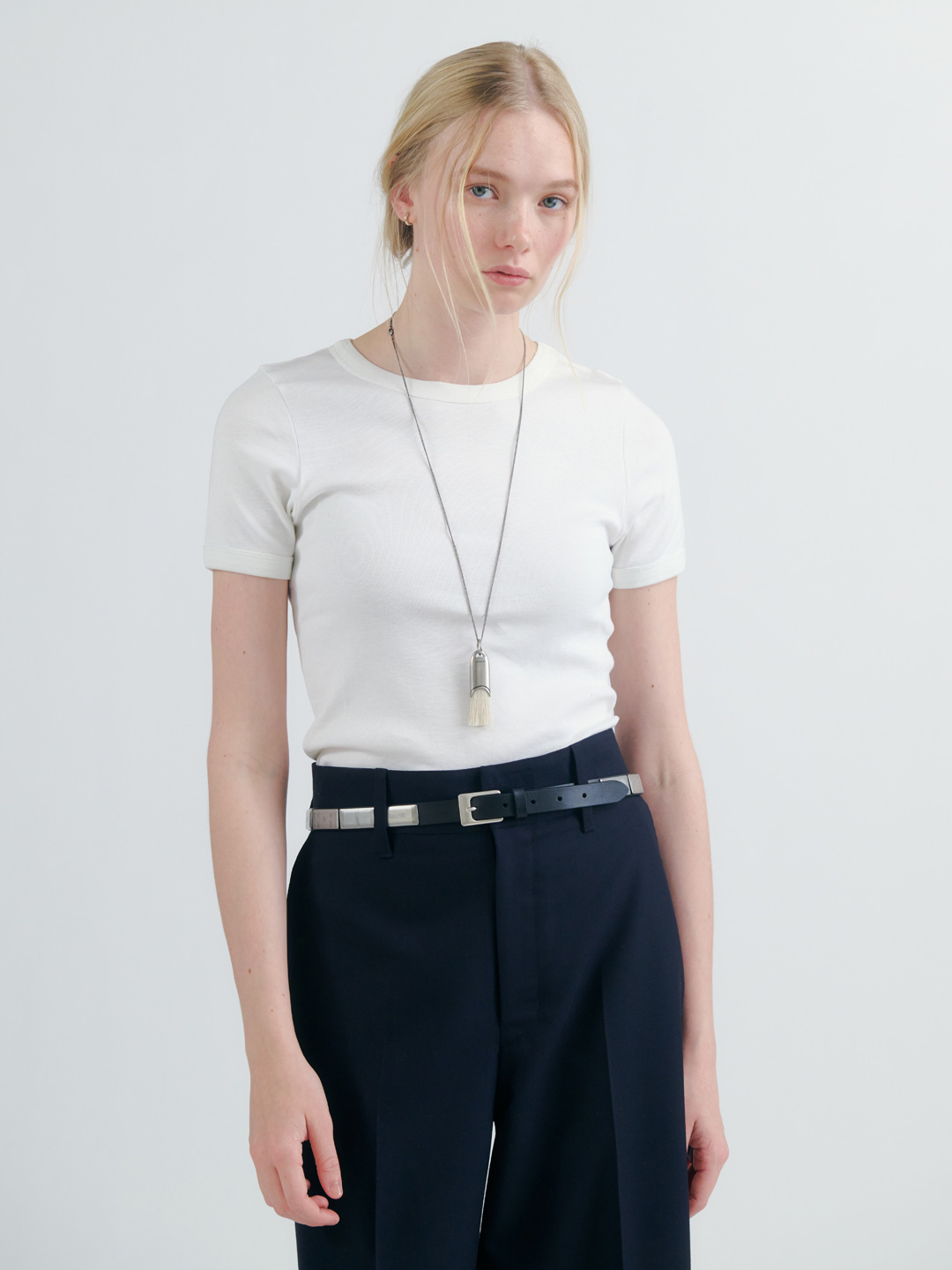 Fine Wool Rever Trousers - Navy