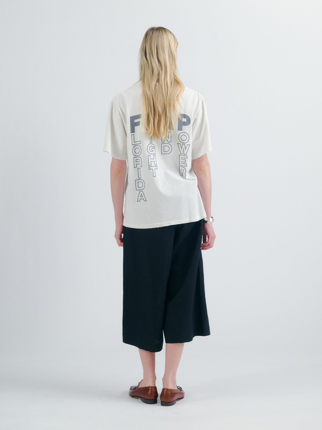 Linen Flat Pants - Black