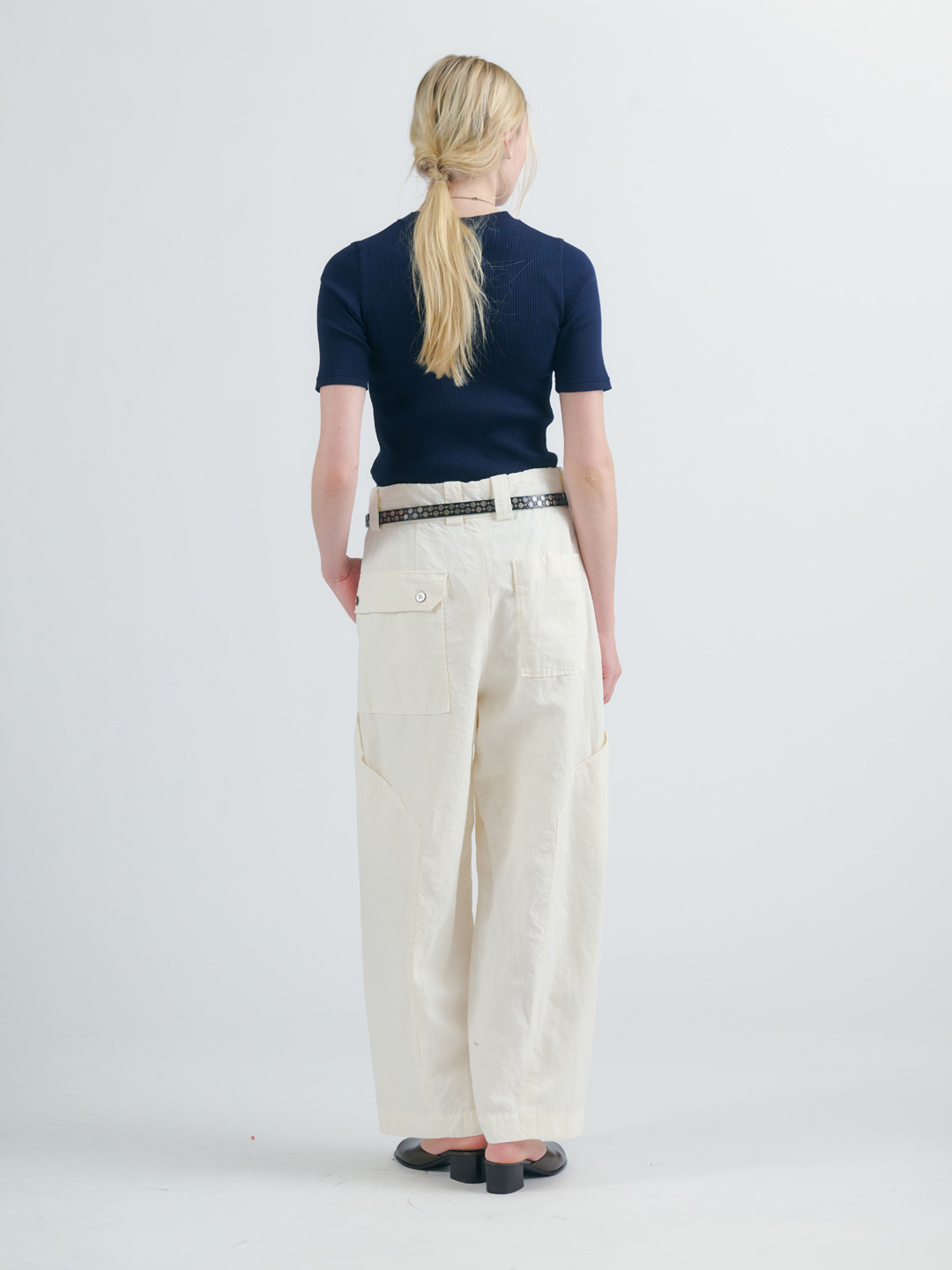 Cotton Rib Tee - Navy