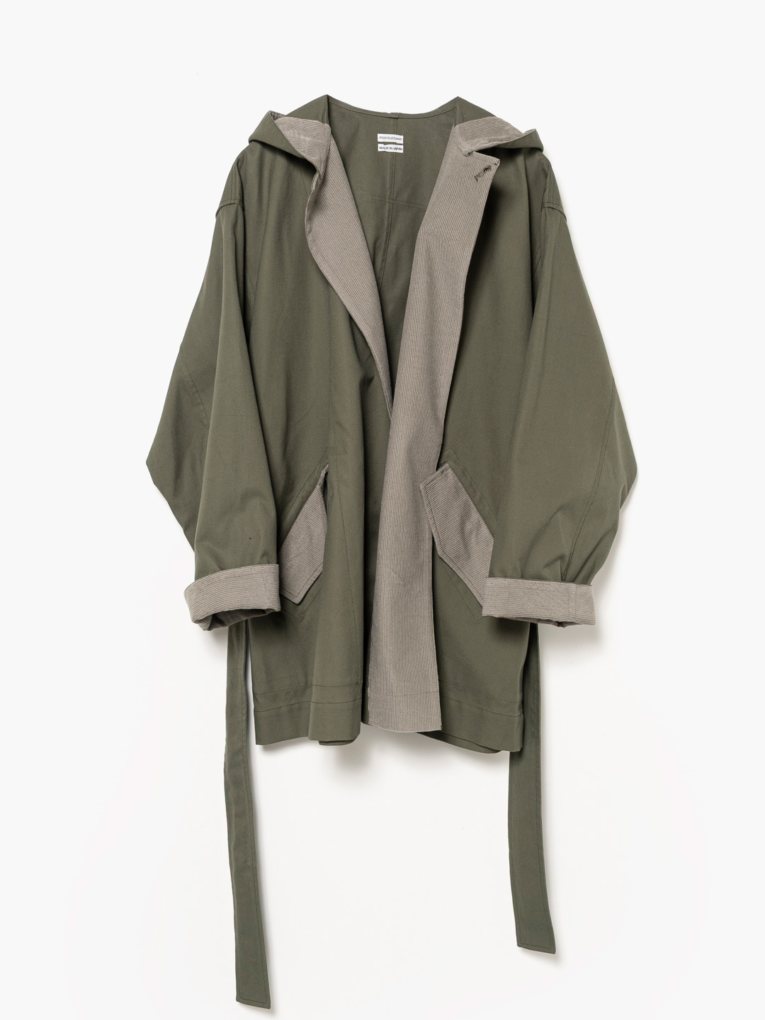 Cotton OX Hooded Short Coat - Moss