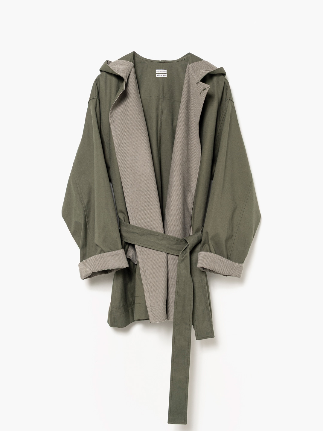 Cotton OX Hooded Short Coat - Moss