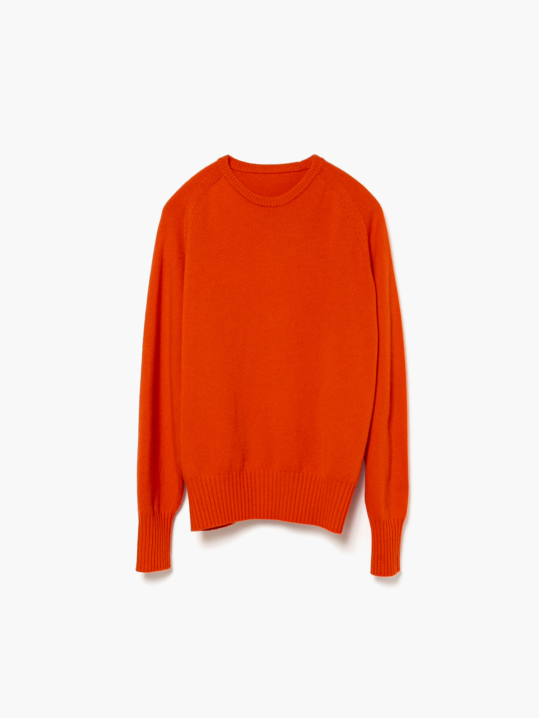 Fine Wool Pull-Over Knit - Orange