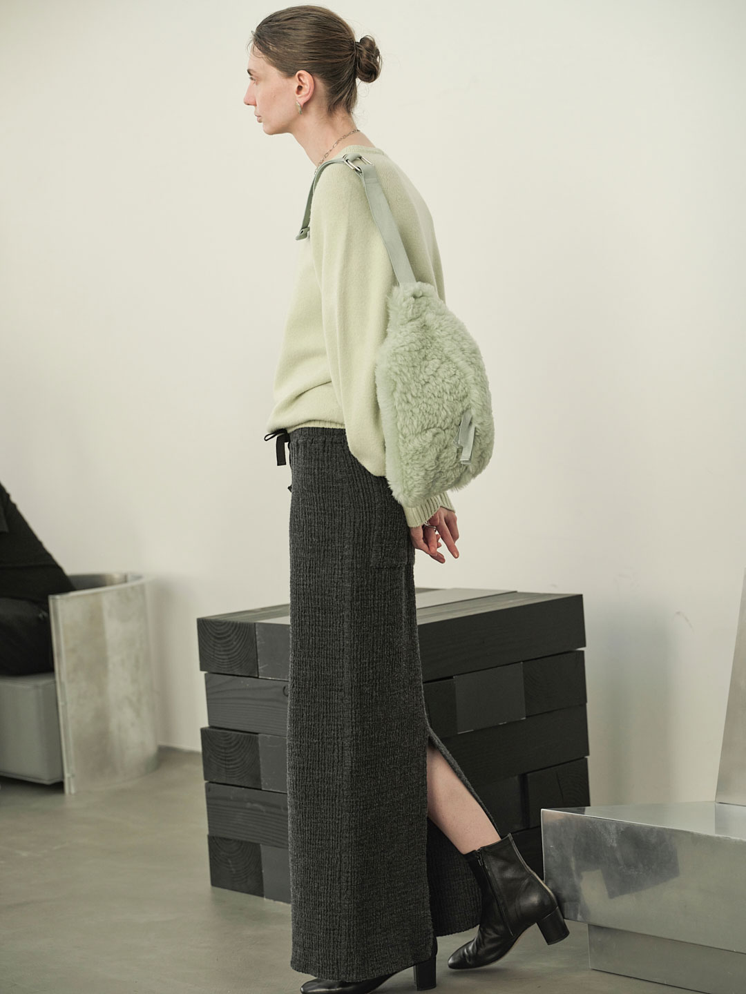Fine Wool Pull-Over Knit - Light Green