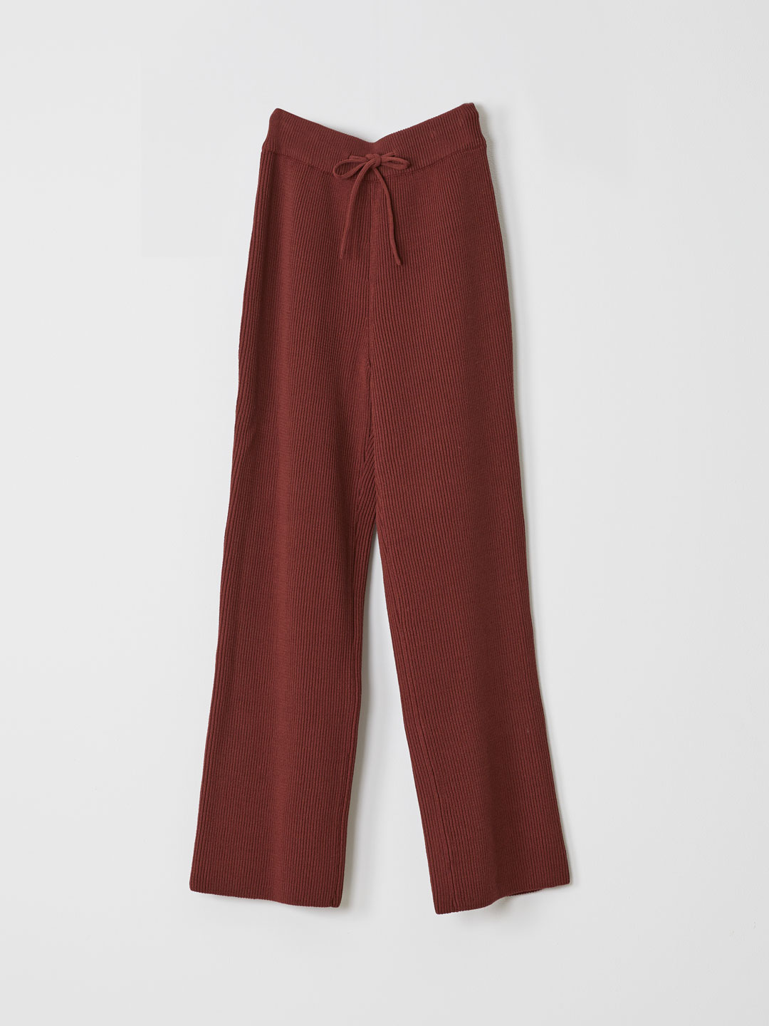 Cotton Knit Pants - Brick