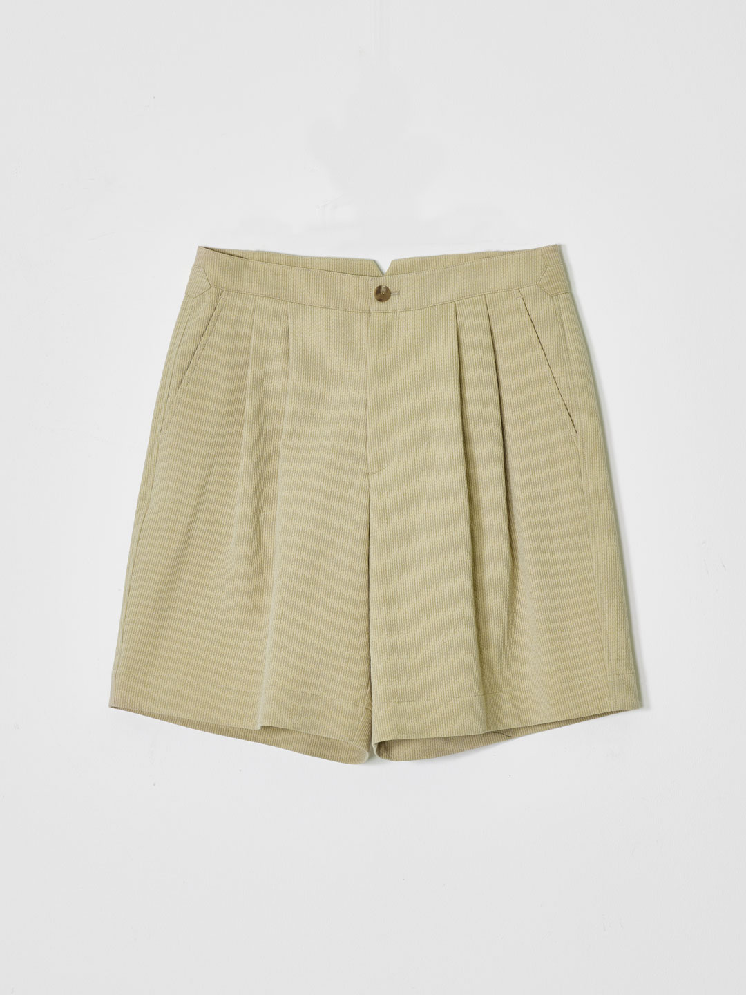 Wide Basic Shorts - Beige