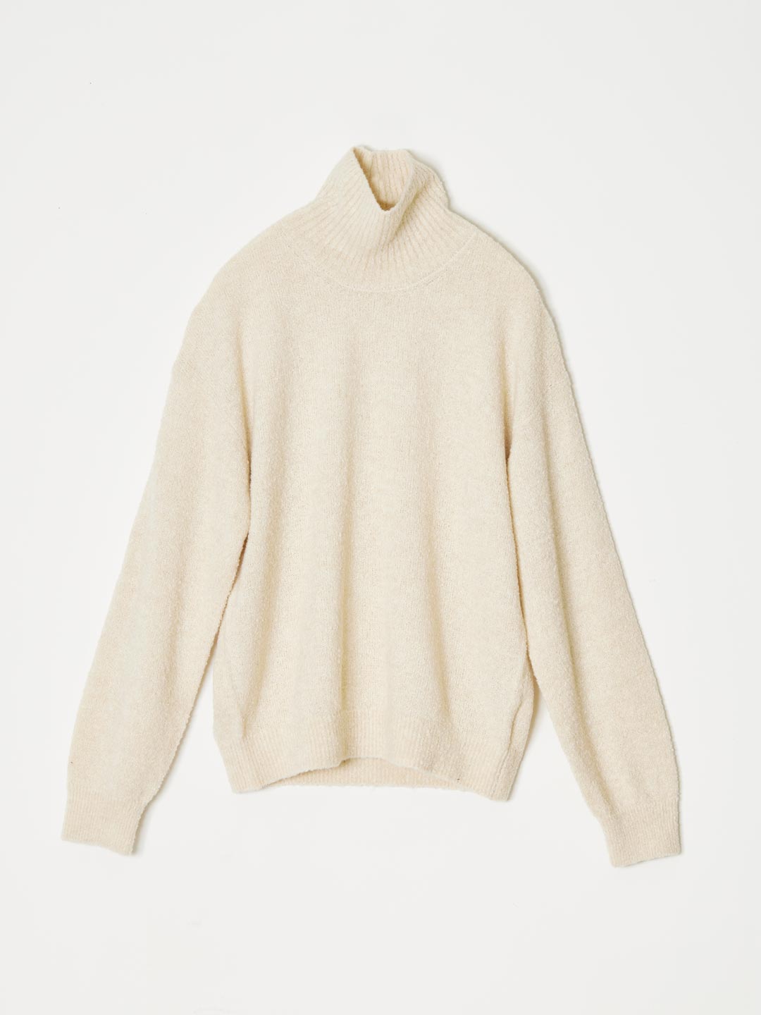 Boucle Turtleneck Pullover - Ivory