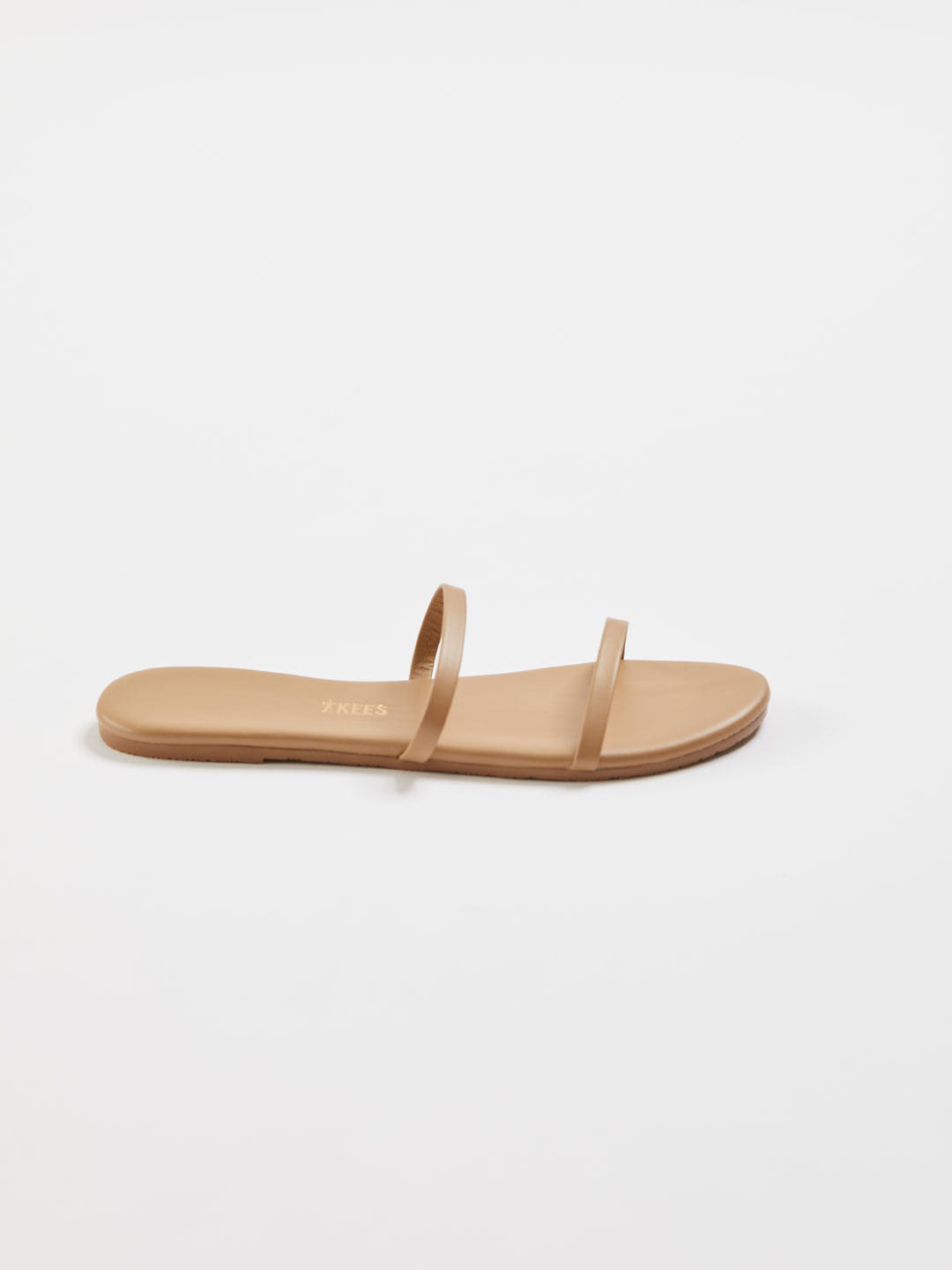 GEMMA Two Strap Flat Sandals - Cocobutter/Beige