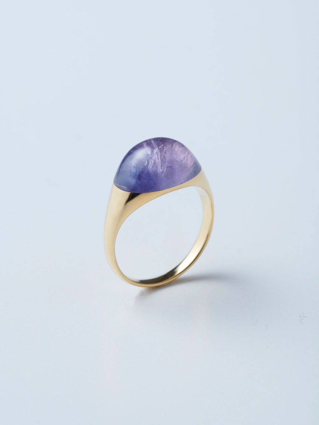 Rock Ring Mini No.3 / Tanzanite - Yellow Gold