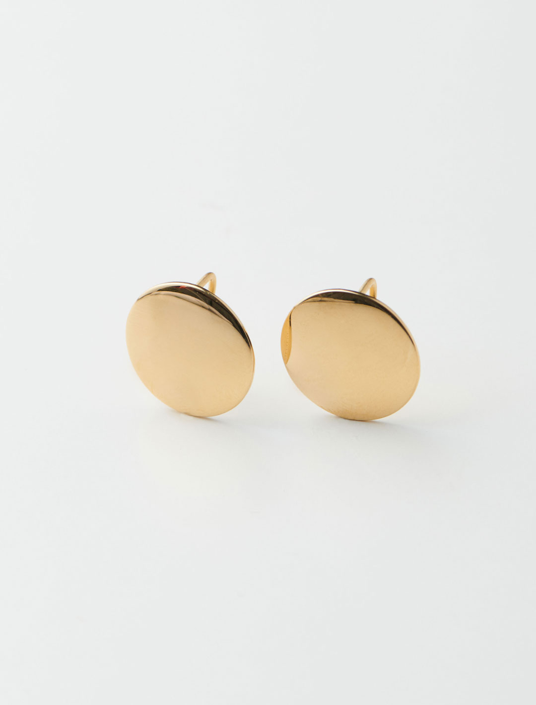 MIRROR PAIR Pierced Earrings - Yellow Gold