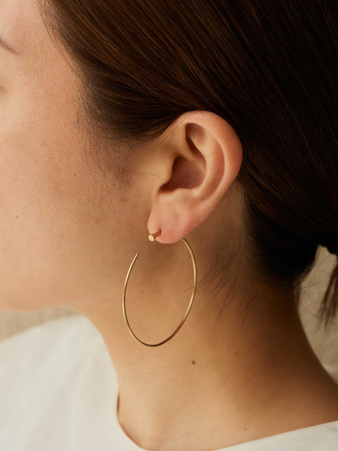 tiny wild / Wedge Hoop LL - Yellow Gold