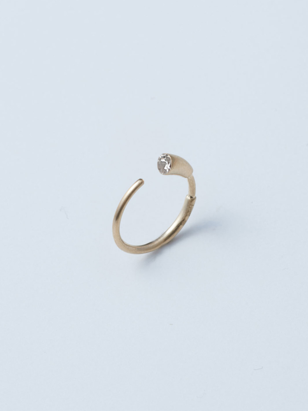 tiny wild / wedge hoop S / With Daiamond - Yellow Gold