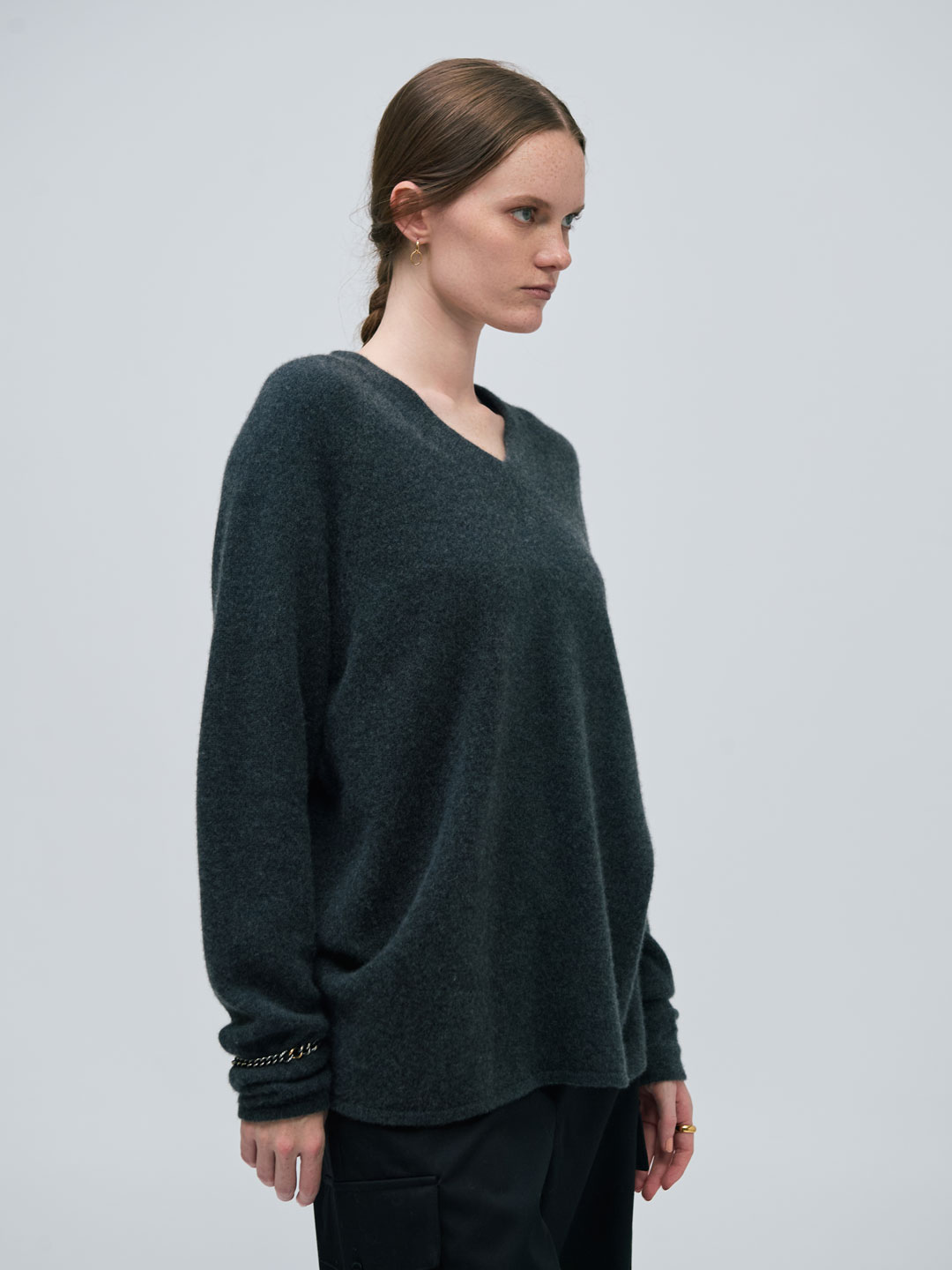 PICEA(ピセア) | ソフト V ネック - チャコール グレー | ESCAPERS