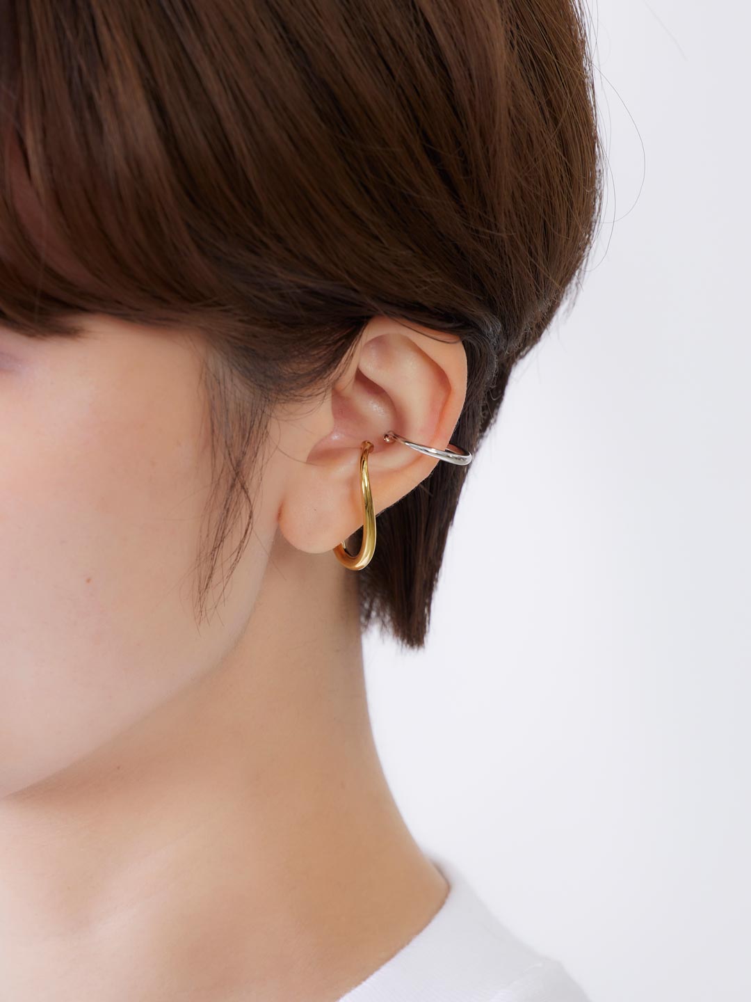 Petit Mirage Ear Cuff - Silver/Yellow Gold