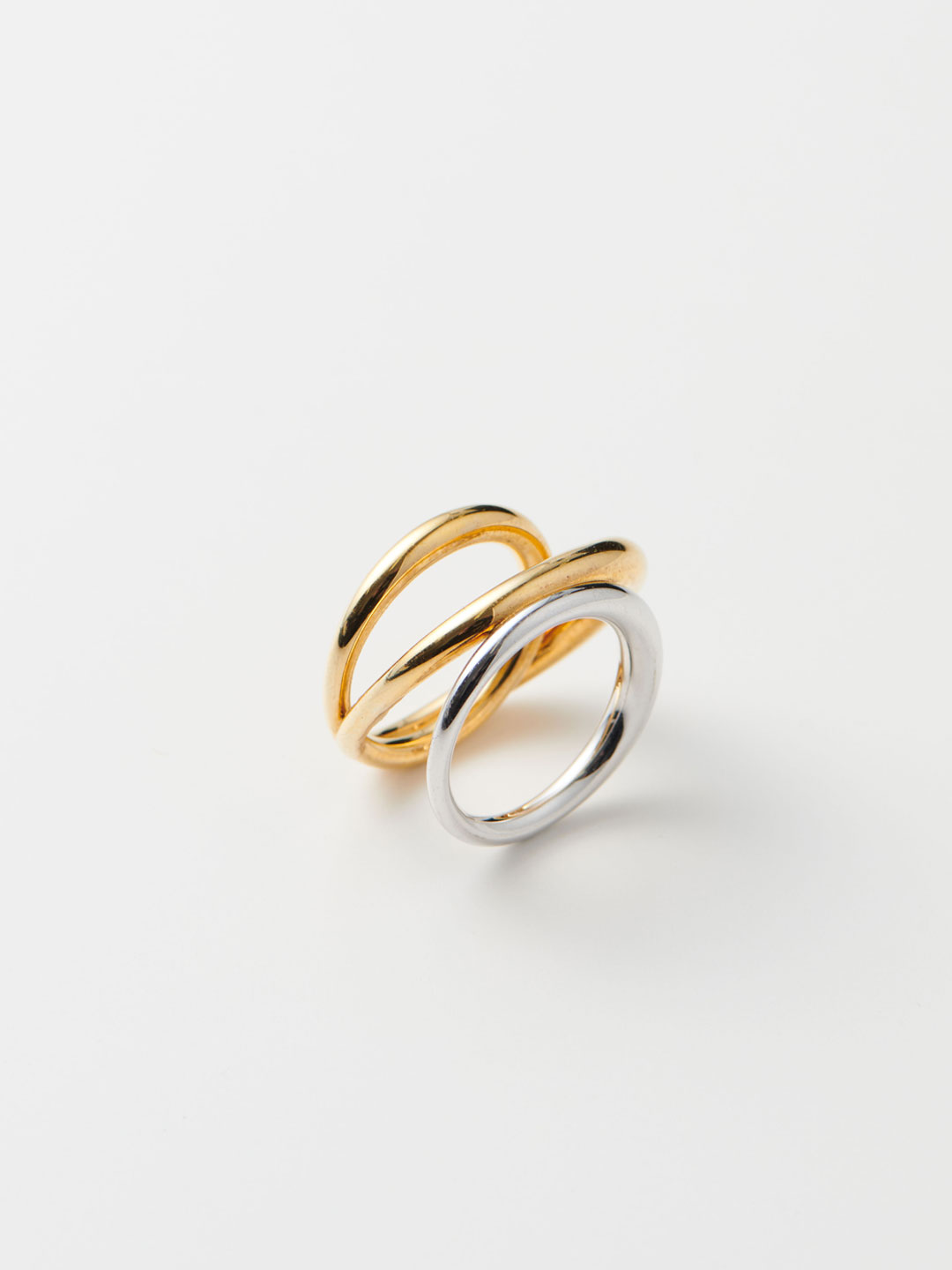 Triplet Ring - Silver/Yellow Gold