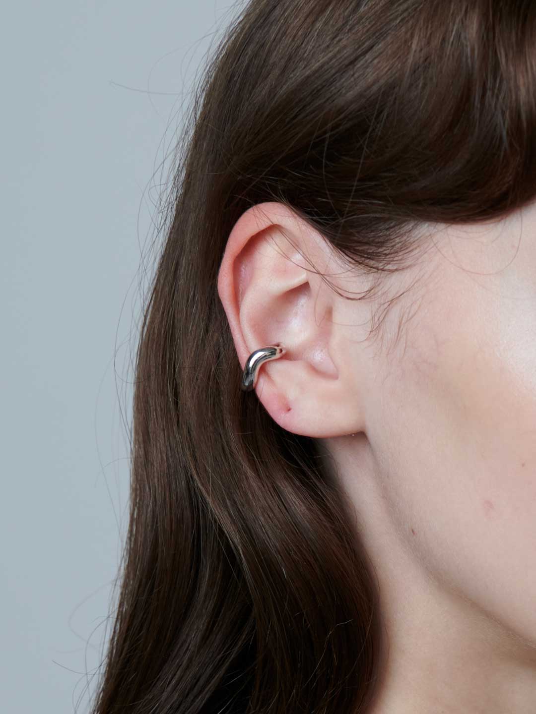 Wave Ear Cuff - Silver