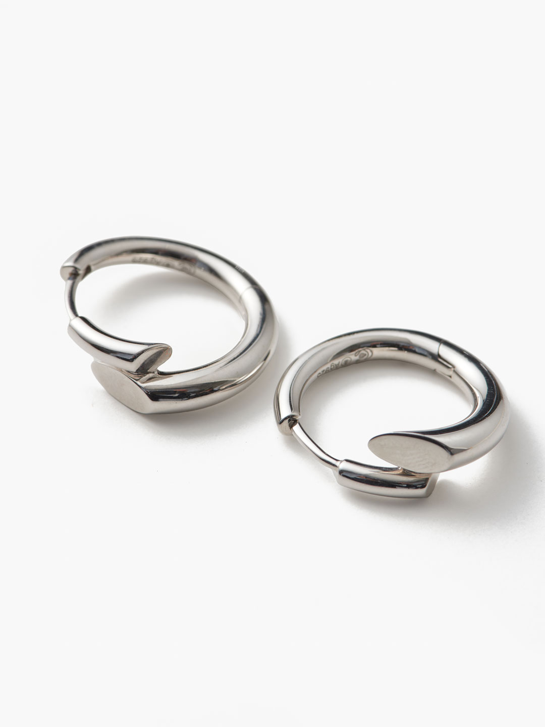 Creoles Biseau - Silver
