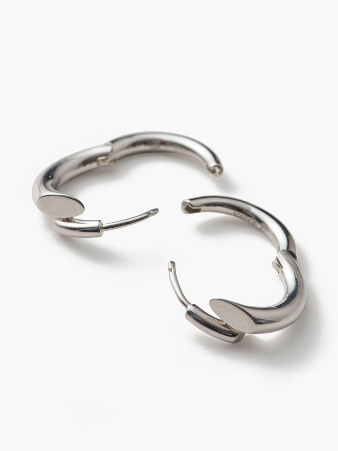 Creoles Biseau - Silver
