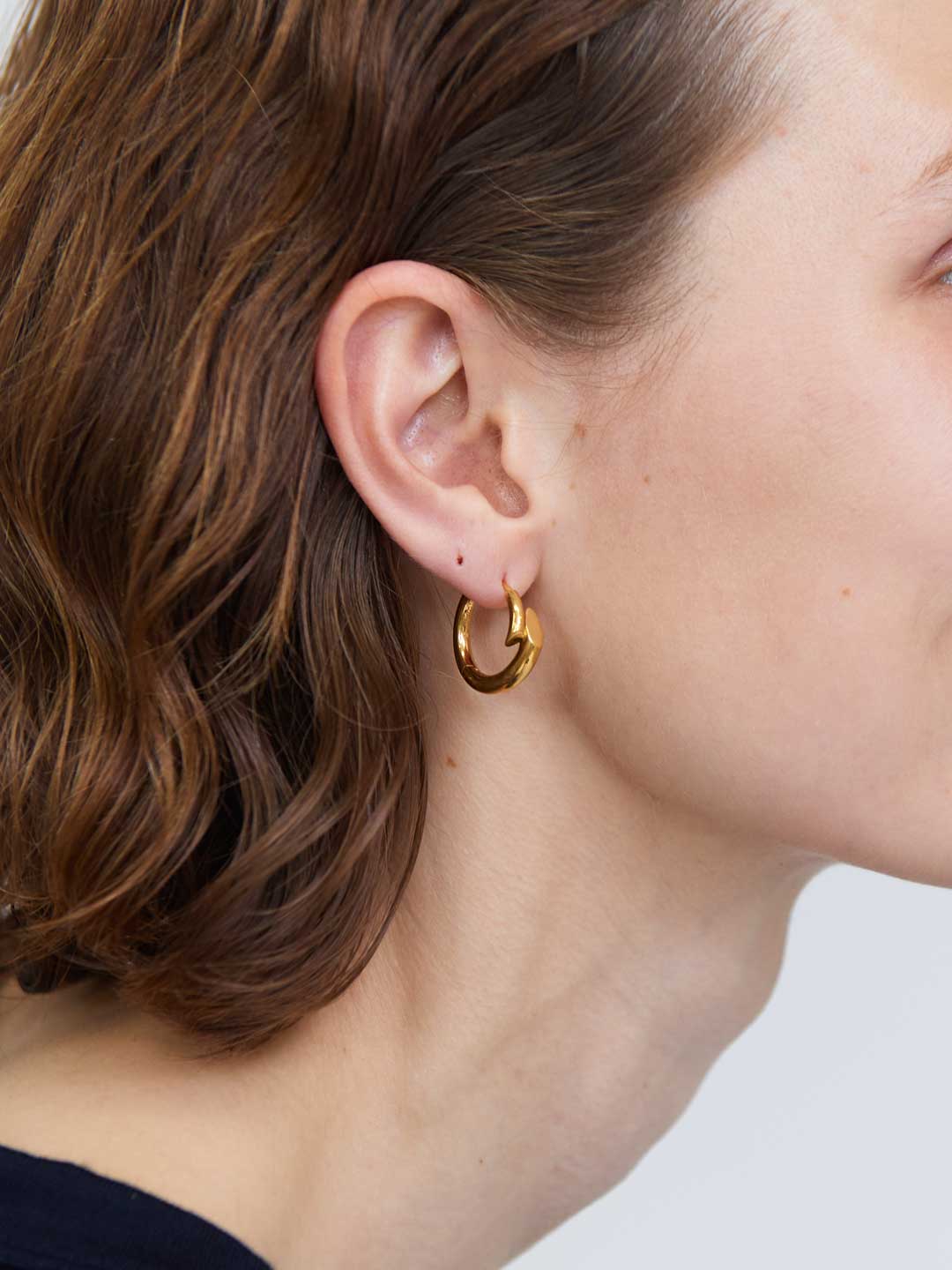 Creoles Biseau - Yellow Gold