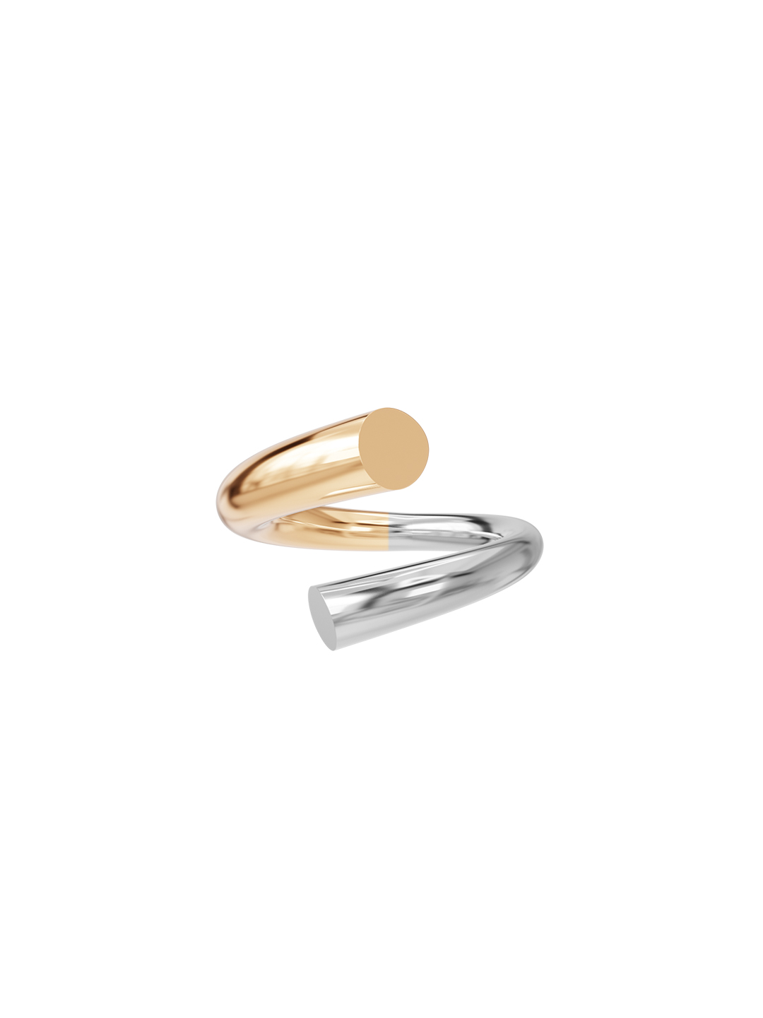 Biseau Ring - Silver / Yellow Gold