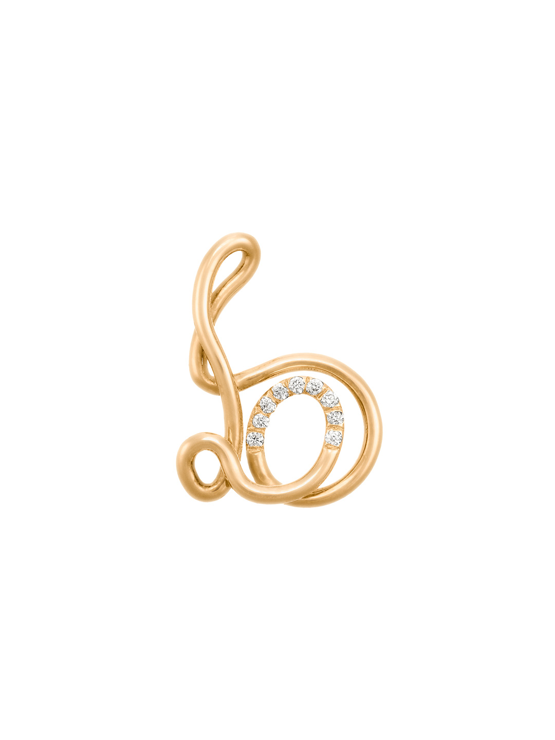 Alphajoaillerie Necklace - Letter B - Yellow Gold