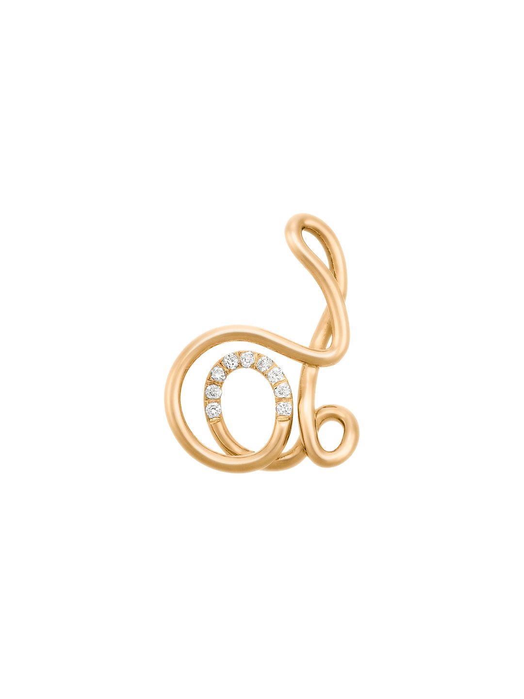 Alphajoaillerie Necklace - Letter D - Yellow Gold