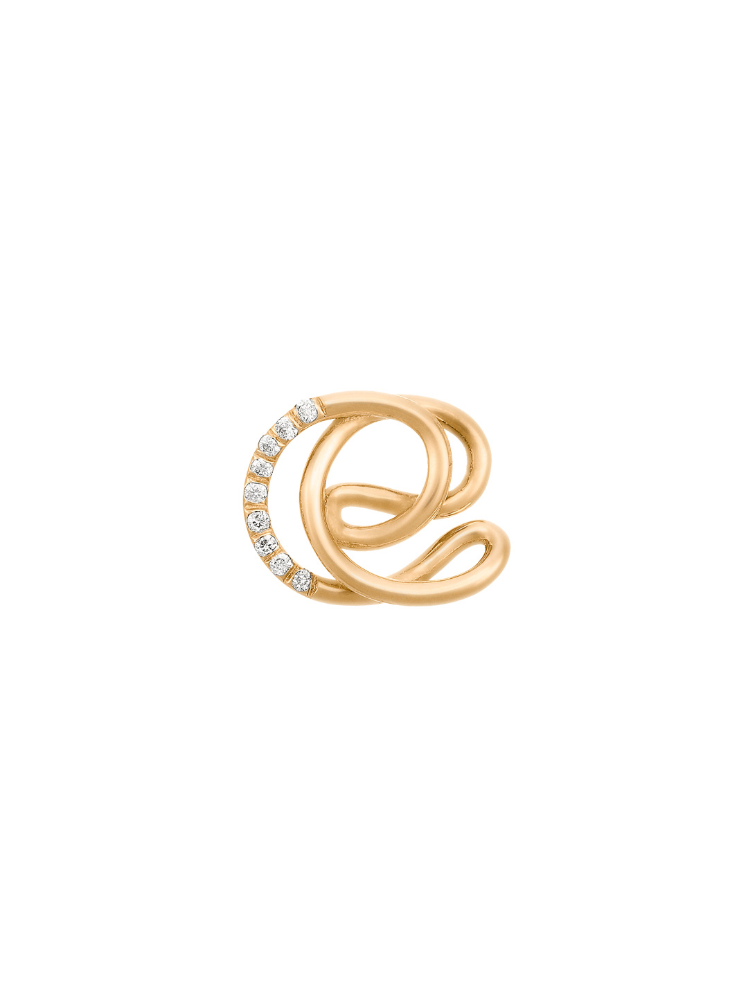 Alphajoaillerie Necklace - Letter E - Yellow Gold