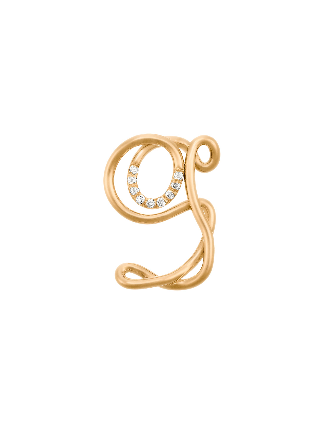 Alphajoaillerie Necklace - Letter G - Yellow Gold
