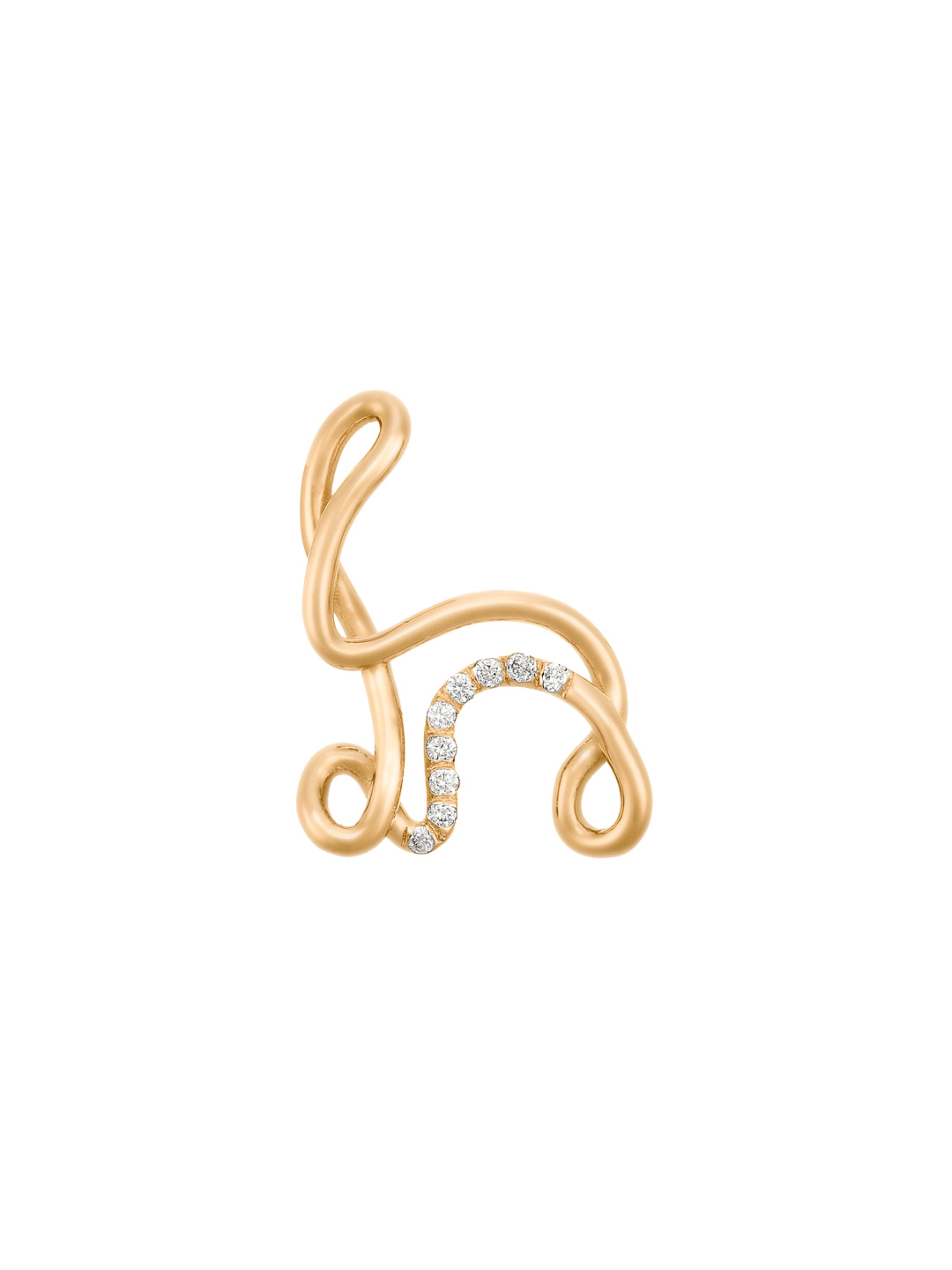 Alphajoaillerie Necklace - Letter H - Yellow Gold